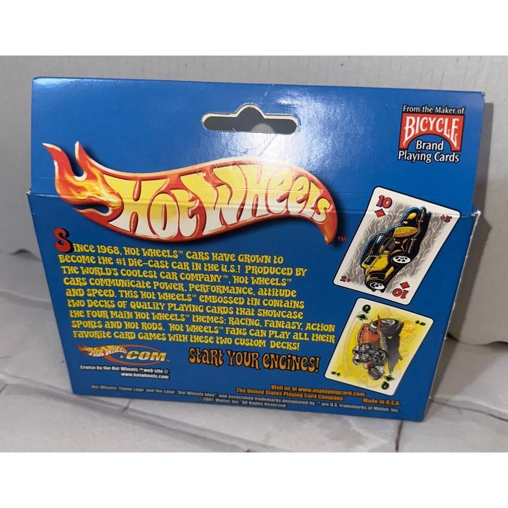 Hot Wheels 1993 McDonalds Dragster‎ & 2001 Bicycle Playing Cards Tin Set